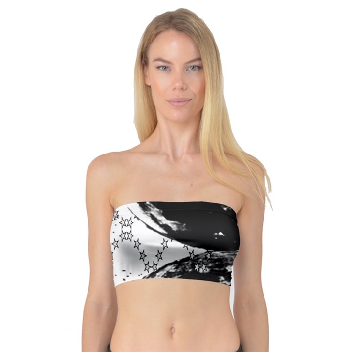 Moon and the stars pattern Bandeau Top