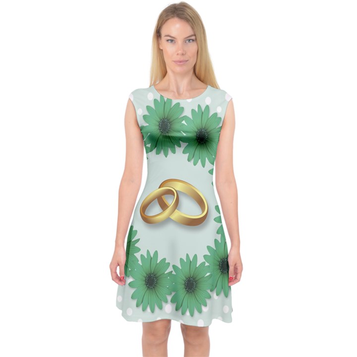 Rings Heart Love Wedding Before Capsleeve Midi Dress