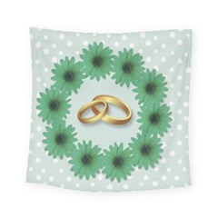 Rings Heart Love Wedding Before Square Tapestry (small) by Sapixe