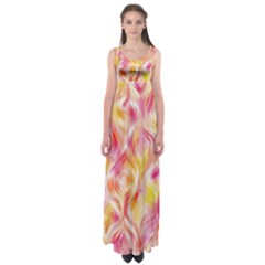 Pretty Painted Pattern Pastel Empire Waist Maxi Dress by Sapixe