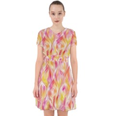 Pretty Painted Pattern Pastel Adorable In Chiffon Dress by Sapixe