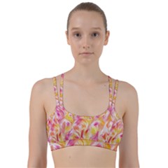 Pretty Painted Pattern Pastel Line Them Up Sports Bra by Sapixe