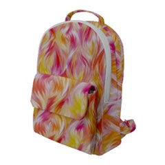 Pretty Painted Pattern Pastel Flap Pocket Backpack (large)