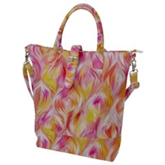 Pretty Painted Pattern Pastel Buckle Top Tote Bag by Sapixe