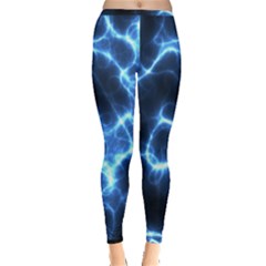 Electricity Blue Brightness Bright Inside Out Leggings by Sapixe