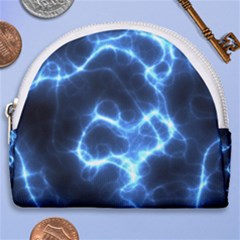 Electricity Blue Brightness Bright Horseshoe Style Canvas Pouch