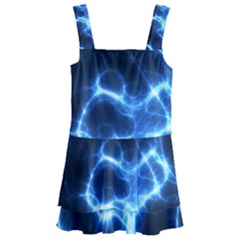 Electricity Blue Brightness Bright Kids  Layered Skirt Swimsuit