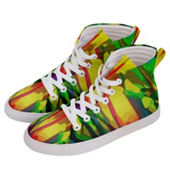 Abstract Vibrant Colour Botany Women s Hi-top Skate Sneakers by Sapixe