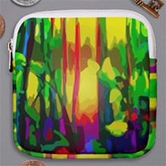 Abstract Vibrant Colour Botany Mini Square Pouch by Sapixe