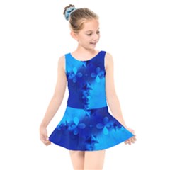 Background Course Gradient Blue Kids  Skater Dress Swimsuit