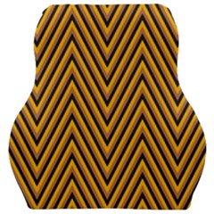 Chevron Brown Retro Vintage Car Seat Velour Cushion  by Sapixe