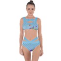 Morning Glory Argyle (Blue Sky) Pattern Bandaged Up Bikini Set  View1