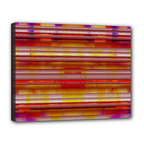 Abstract Stripes Color Game Canvas 14  X 11  (stretched) by Sapixe