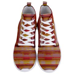 Abstract Stripes Color Game Men s Lightweight High Top Sneakers by Sapixe