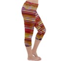 Abstract Stripes Color Game Lightweight Velour Capri Yoga Leggings View3