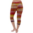 Abstract Stripes Color Game Lightweight Velour Capri Yoga Leggings View4