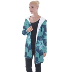 Graphic Design Wallpaper Abstract Longline Hooded Cardigan