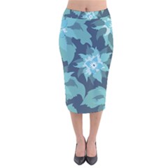 Graphic Design Wallpaper Abstract Velvet Midi Pencil Skirt by Sapixe