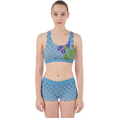 Morning Glory Argyle (Blue Sky) Pattern Work It Out Gym Set