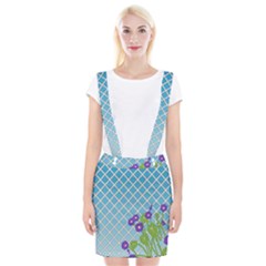 Morning Glory Argyle (blue Sky) Pattern Braces Suspender Skirt by emilyzragz