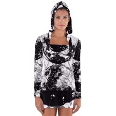 Moon And The Stars Pattern Long Sleeve Hooded T-shirt by flipstylezfashionsLLC