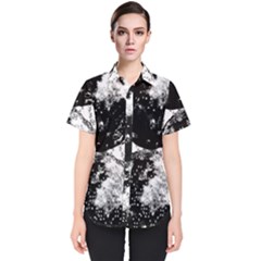 Moon And The Stars Pattern Women s Short Sleeve Shirt