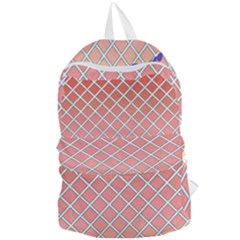 Morning Glory Argyle (blue Sky) Pattern Foldable Lightweight Backpack