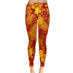 Christmas Star Advent Background Inside Out Leggings