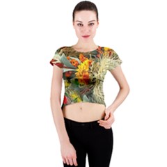 Flower Color Nature Plant Crafts Crew Neck Crop Top by Sapixe