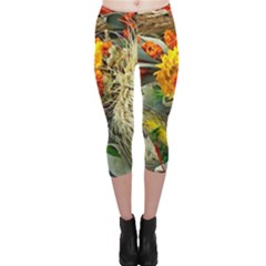 Flower Color Nature Plant Crafts Capri Leggings  by Sapixe