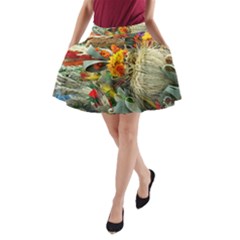 Flower Color Nature Plant Crafts A-line Pocket Skirt by Sapixe