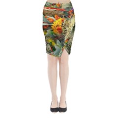 Flower Color Nature Plant Crafts Midi Wrap Pencil Skirt by Sapixe