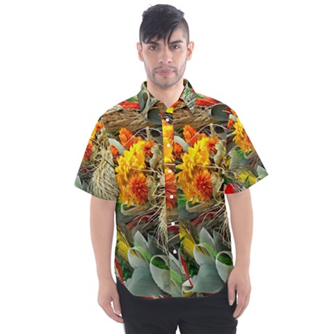 Flower Color Nature Plant Crafts Men s Short Sleeve Shirt by Sapixe