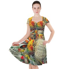 Flower Color Nature Plant Crafts Cap Sleeve Midi Dress by Sapixe