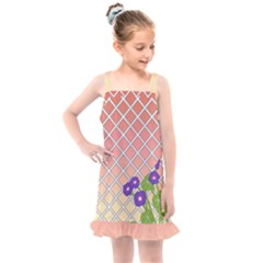 Morning Glory Argyle (blue Sky) Pattern Kids  Overall Dress by emilyzragz