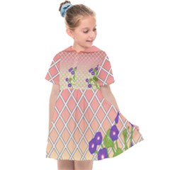 Morning Glory Argyle (blue Sky) Pattern Kids  Sailor Dress by emilyzragz