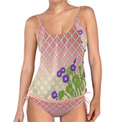 Morning Glory Argyle (blue Sky) Pattern Tankini Set by emilyzragz