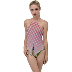 Morning Glory Argyle (blue Sky) Pattern Go With The Flow One Piece Swimsuit by emilyzragz