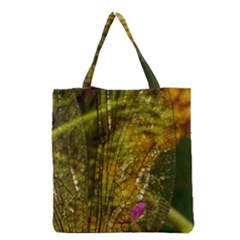 Dragonfly Dragonfly Wing Close Up Grocery Tote Bag by Sapixe