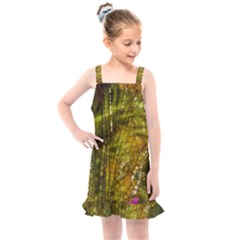 Dragonfly Dragonfly Wing Close Up Kids  Overall Dress by Sapixe