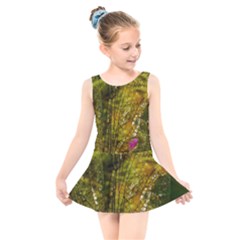 Dragonfly Dragonfly Wing Close Up Kids  Skater Dress Swimsuit by Sapixe