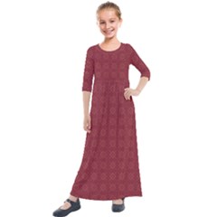 Pattern Background Texture Kids  Quarter Sleeve Maxi Dress by Sapixe