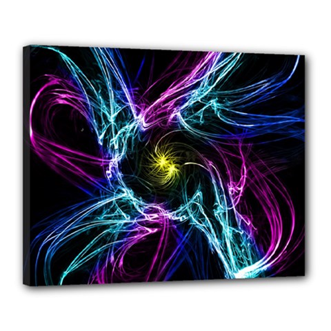 Abstract Art Color Design Lines Canvas 20  X 16  (stretched) by Sapixe