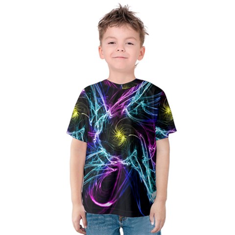 Abstract Art Color Design Lines Kids  Cotton Tee by Sapixe