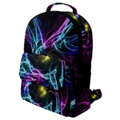 Abstract Art Color Design Lines Flap Pocket Backpack (small)