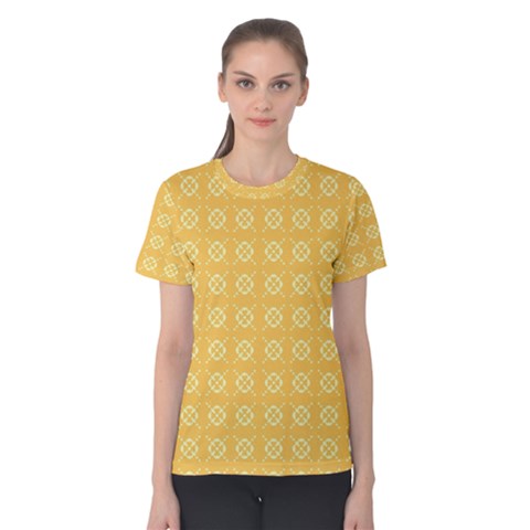 Pattern Background Texture Yellow Women s Cotton Tee by Sapixe