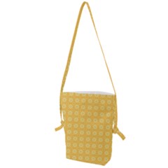 Pattern Background Texture Yellow Folding Shoulder Bag