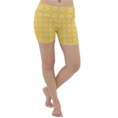 Pattern Background Texture Yellow Lightweight Velour Yoga Shorts