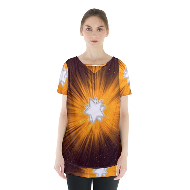 Star Universe Space Galaxy Cosmos Skirt Hem Sports Top