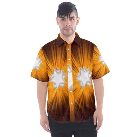 Star Universe Space Galaxy Cosmos Men s Short Sleeve Shirt by Sapixe